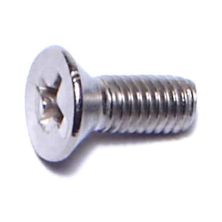 Midwest Fastener #10-32 x 1/2 in Phillips Flat Machine Screw, Plain 18-8 Stainless Steel, 100 PK 07191